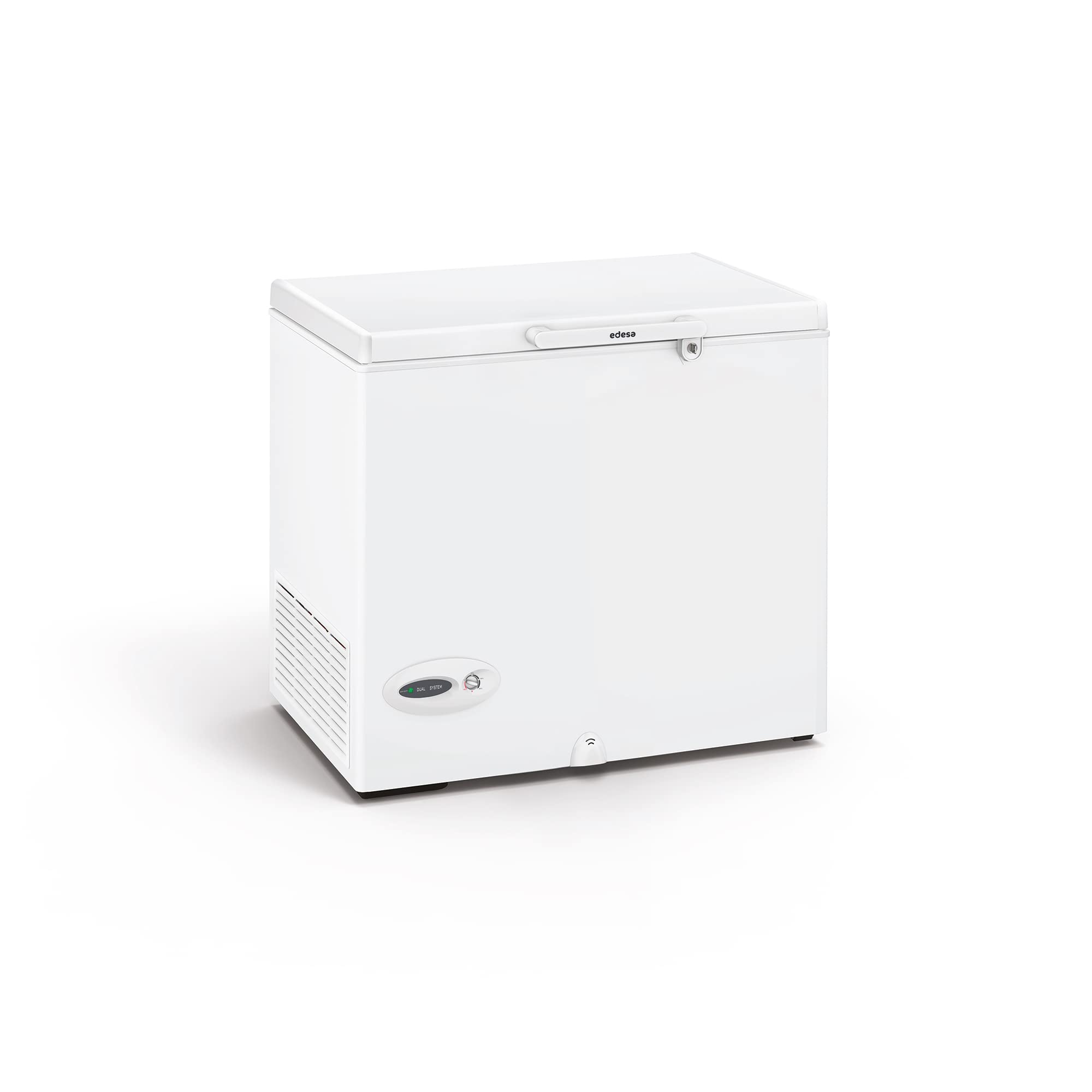 EDESA Congelador EZH-2014 Congelador Horizontal de tecnología Defrost con opción Congelador/Conservador, Termostato Ajustable, maneta Integrada con cestp, Capacidad Neta 209 l, Inox
