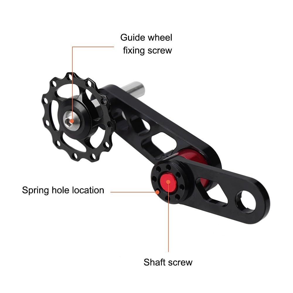 MiOYOOW Napinacz łańcucha rowerowego, przerzutka rowerowa, stop aluminium, do rowerów wyścigowych MTB, rowerów wyścigowych