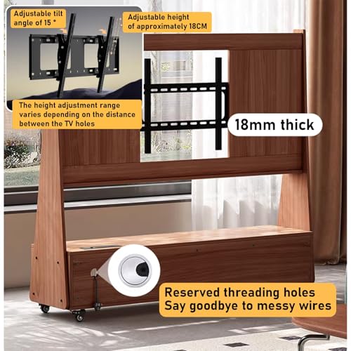 Soporte TV móvil para 65 pulgadas, altura ajustable miniatura 5