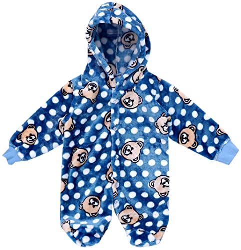 Image of ICABLE Baby Boys Baby Girls Infants Kids Shearing Velvet Full Sleeves Winter Wear Romper Set Overall Set