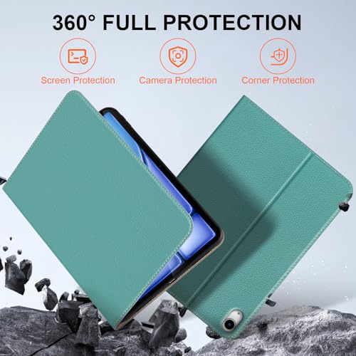 XFYKJIN Leather Case for iPad Air 11" M4/M3/M2 (2026/2025/2024) & 10.9" 5th/4th Gen (2020/2022),Protective Shockproof Smart Cover Adjustable Stand - Auto Wake/Sleep and Multiple View Angles,Light Blue by XFYKJIN - Used condition - Image 6