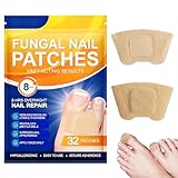 32 Pcs Patch De Réparation Des Ongles De Orteils Pansements Antifongique Ongles Fungal Nail Patches Patch Traitement Mycose Ongles Pieds Réparation d'Ongles Fendus, Réduit La Décoloration