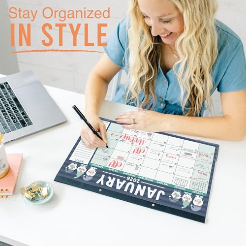 Hadley Designs Large Teacher Desk Calendar 2026-2027 - Desktop Calendar 2026, 18-Month Desk Calendars for Home, Office & Classroom, Cute Classroom Must Haves, Back to School Teacher Gifts — view 2