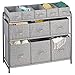 mDesign Storage Drawer Unit — 3-Tier Shelving Unit with 11 Fabric ...