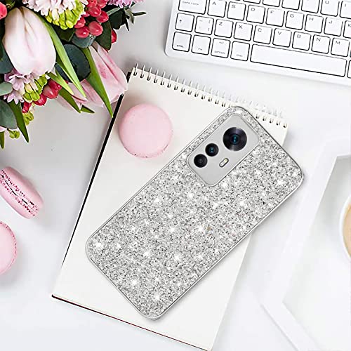 Coque Redmi Note 12S antichoc résolvant les risques de casse avec style pailleté argent - 7