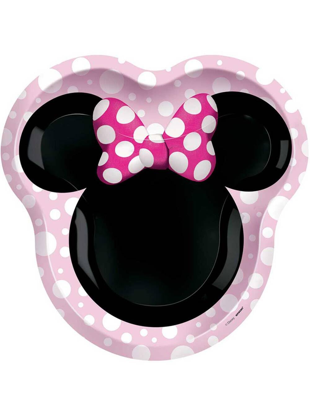 amscan Minnie Mouse Shaped Paper Plates - 9" X 7 5/8" | Multicolor | Pack Of 8