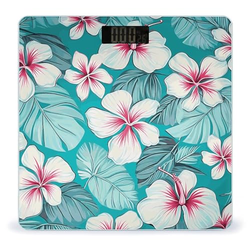 Báscula Digital de Baño con Pantalla LED y Plataforma de Vidrio