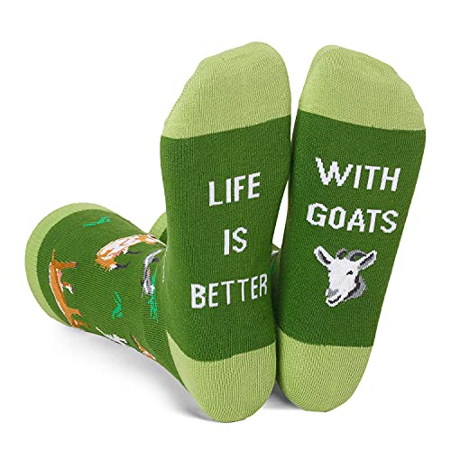 ZMART Unisex Goat Gifts for Goat Lovers Novelty Funny Silly Goat Socks for Women Girls Sheep Socks Sheep Gifts Farm Gifts