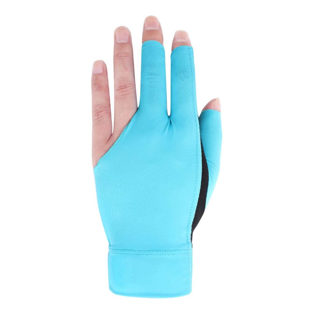 MioCloth Guanto Da Biliardo Antiscivolo Per Mano Sinistra – Modello Con 3 Dita, In Lycra E Mesh Traspirante, Regolabile, Per Snooker E Biliardo, Rosso/Nero