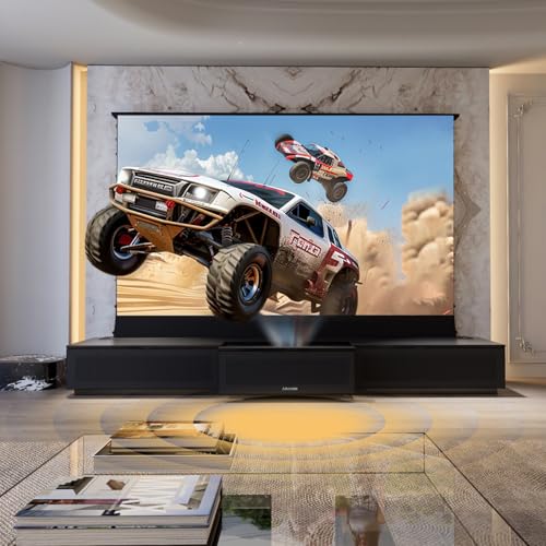 Julycode ALR Floor Rising Screen with Laser TV Cabinet for