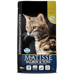 FARMINA PET FOODS Matisse Dry Cat Food, Adult, 1.5-kg, Salmon and Tuna (Pack of 1)