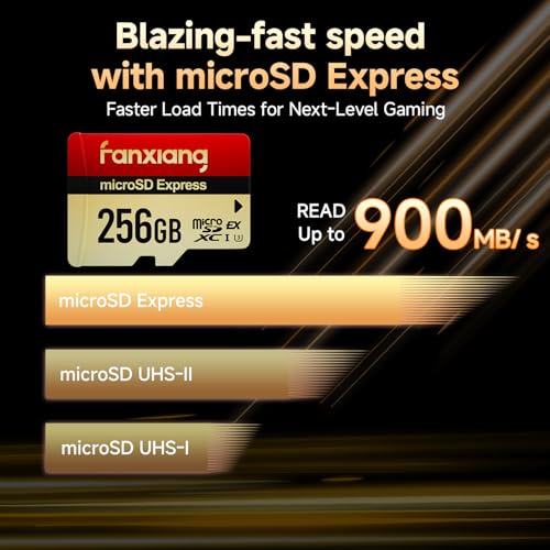 Image of fanxiang KM800 256GB microSD Express Card for Nintendo Switch 2, Up to 900MB /s Read Speed, UHS-I, U3, High-Performance Gaming Memory Card