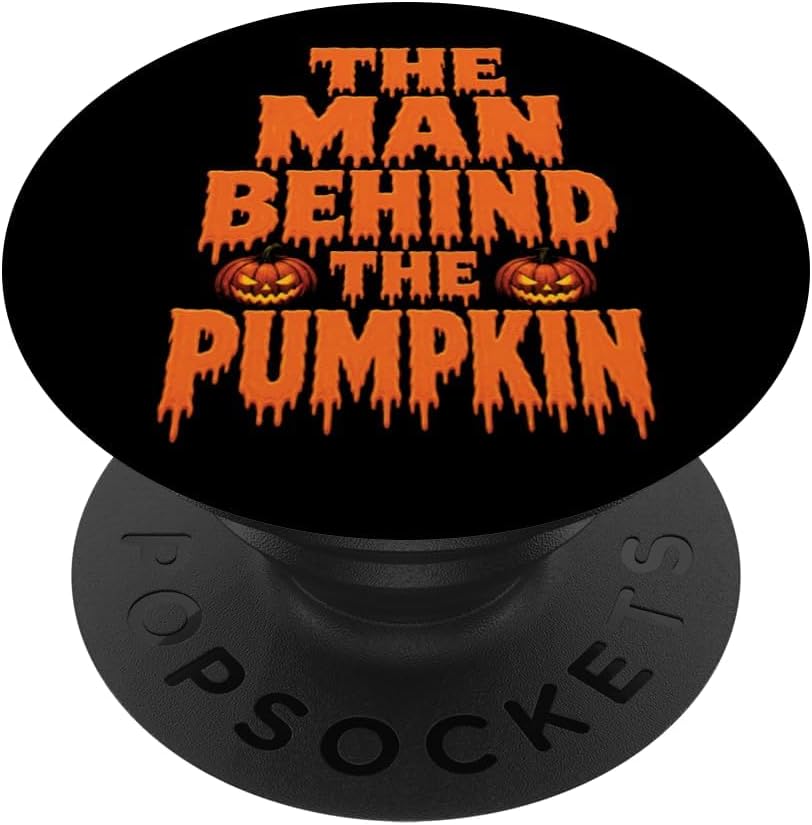Halloween Dad The Man Behind The Pumpkin Funny Horror PopSockets Adhesive PopGrip