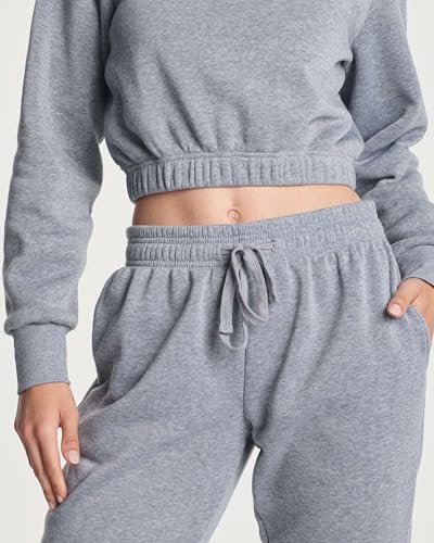 Real Essentials 3 Pack: Women's Fleece Jogger Sweatpants (Available in Plus Size)4