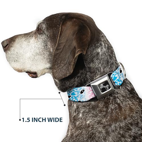 Collier de chien léopard blanc Buckle Down en os large réglable - 8