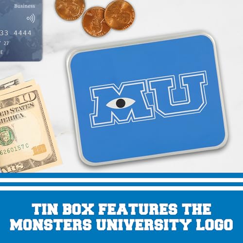Image of Concept One Disney Pixar Monsters Inc Wallet, Monsters University Slim Bifold Wallet with Decorative Tin Case for Men and Women, Multicolor