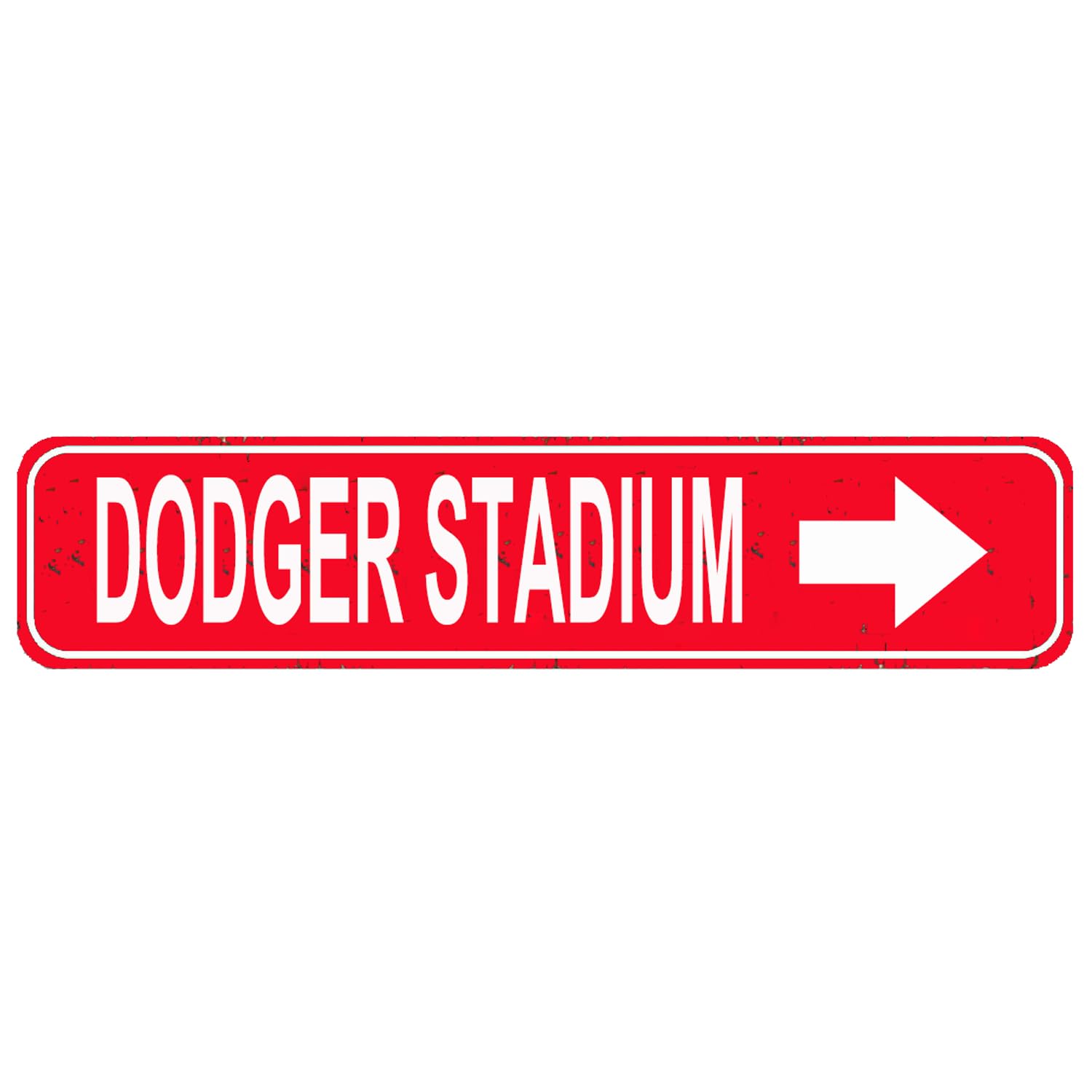 Dodger Stadium Decor Street Sign for Home Bar Coffee Garden Indoor Ourdoor Decor Metal Tin Sign Red 4x16 Inch