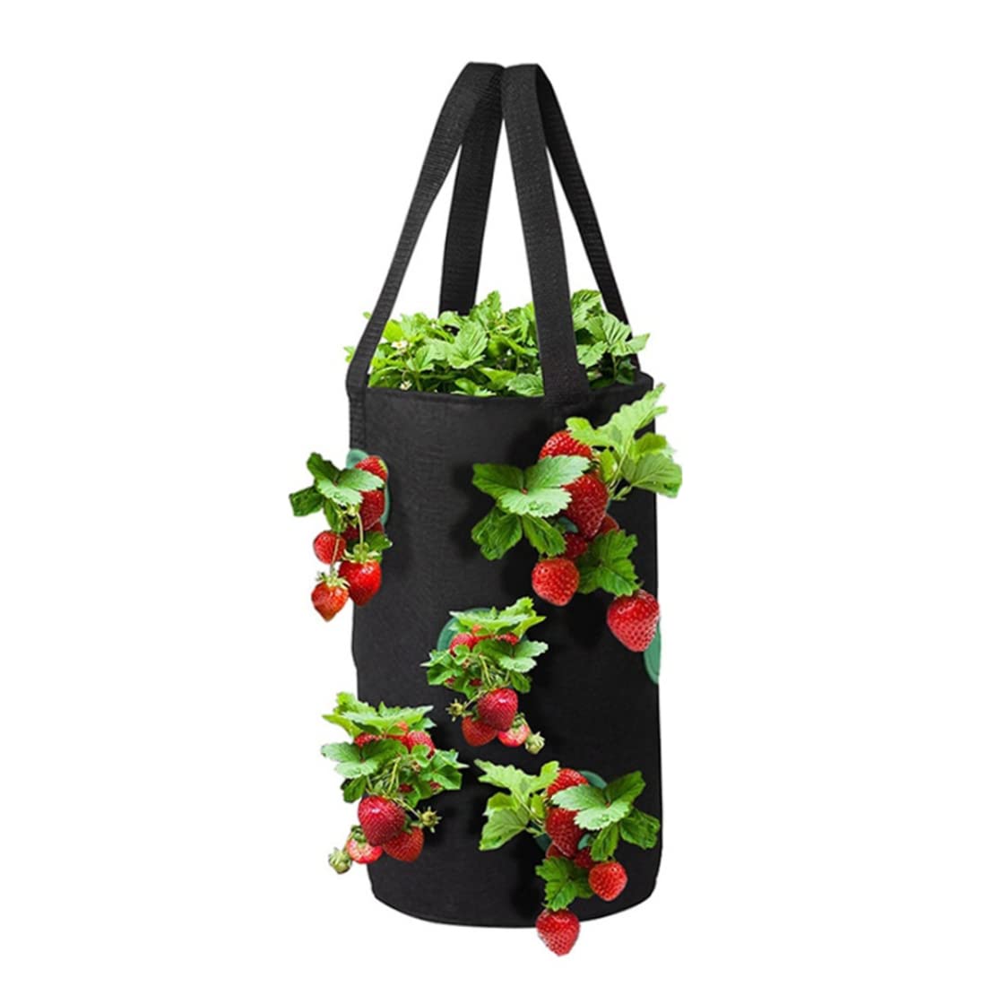 Macetero colgante de tomate de 3 galones y bolsa de cultivo de fresas para verduras de jardín
