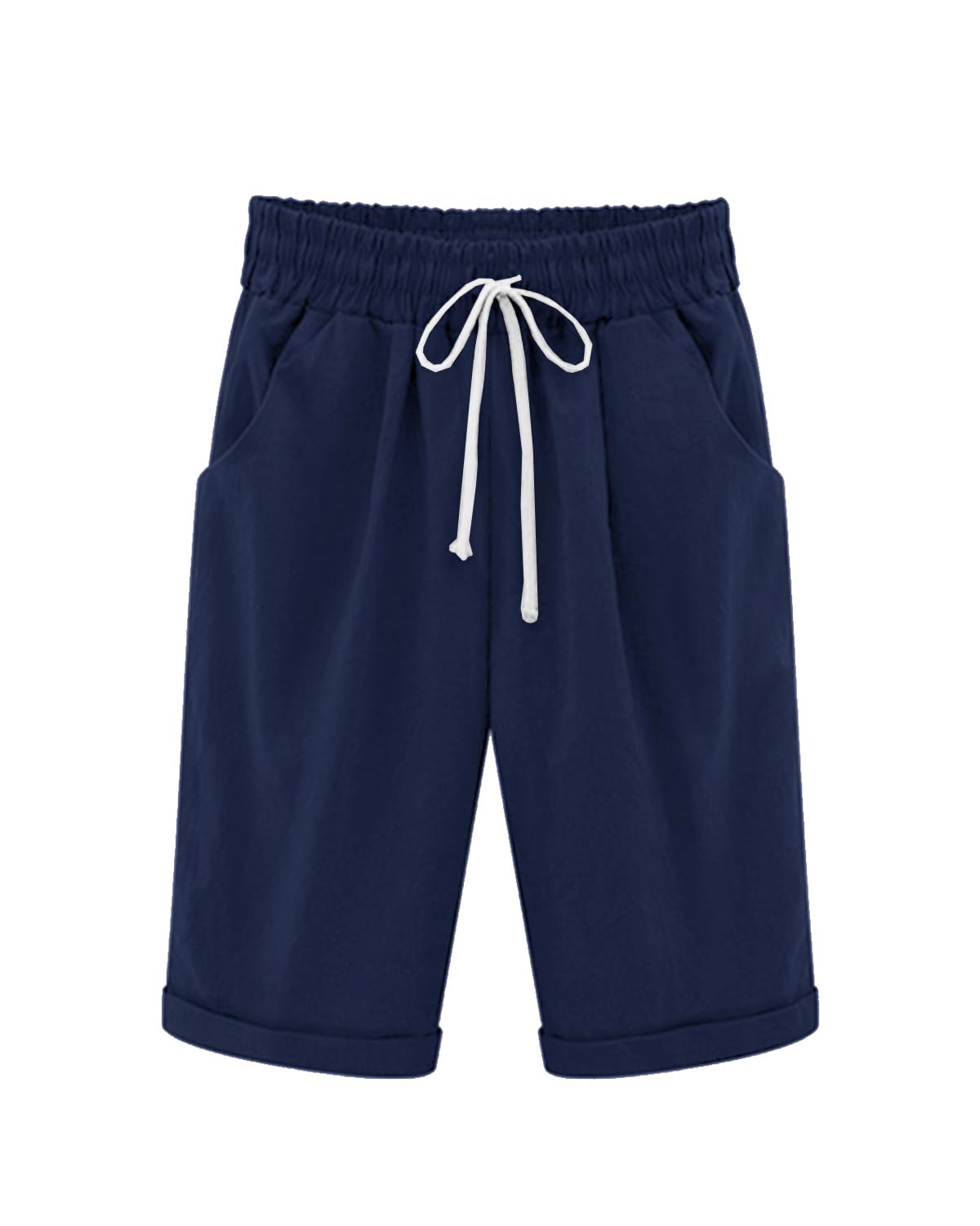 Rayson Pantaloncini Donna Estivi Cotone Bermuda da Donna Casual Leggero Pantaloni Corti con Tasche Pantaloncini Sportivi con Coulisse per Sport Yoga Trekking