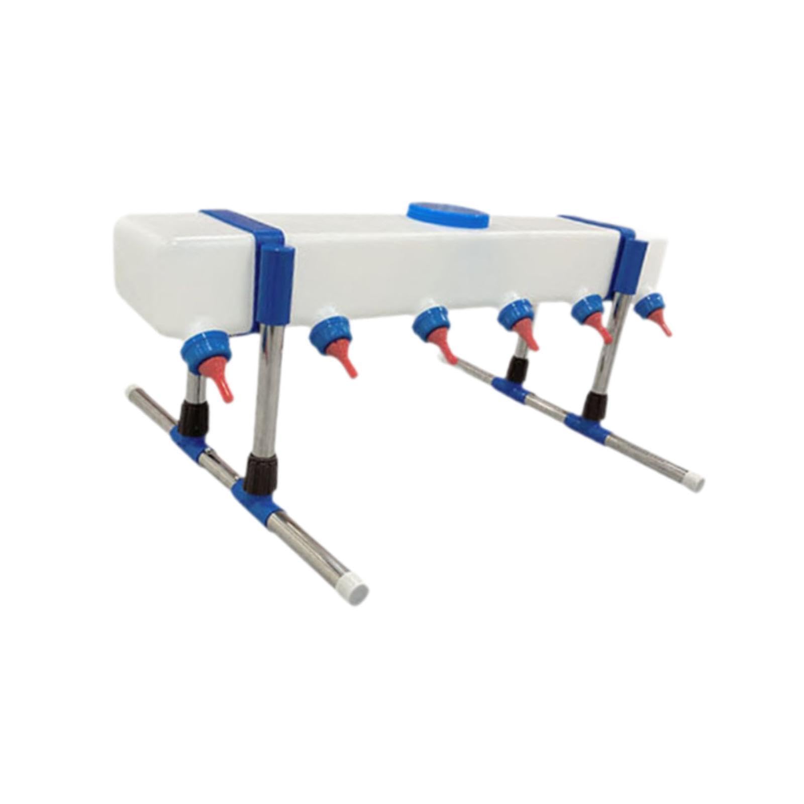 Baoblaze Lamb Feeder,Little Cow Calf Milk Drinking,Poultry Feeder Livestock Milk Feeding Bucket Calf Feeding for Lamb Farm, 6 Head with Holder