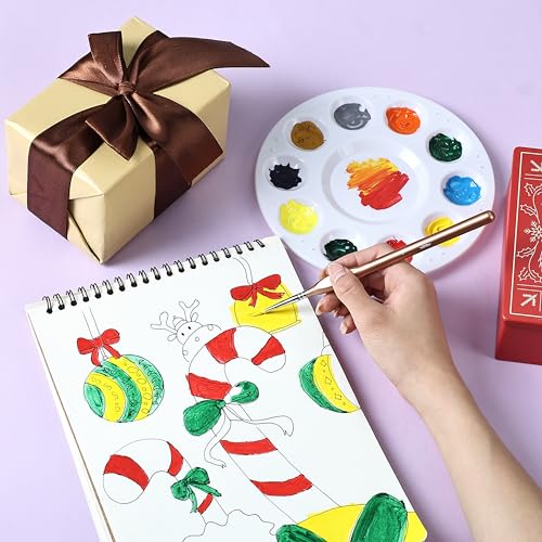 Image of Mr. Pen- Round Paint Tray Palettes, 8 Pack | Plastic White Palettes for Students, Kids, Paint Holder, DIY Craft Class, Painting