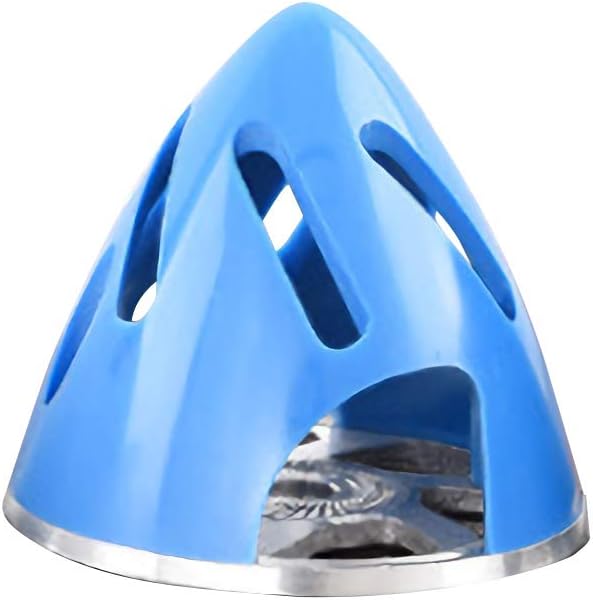 GEMFAN Aluminum Backplate Base Plastic Propeller Hold Hollow Spinner Oblique Bottom Version for Fixed Wing RC Plane Fairing (82mm,Blue)