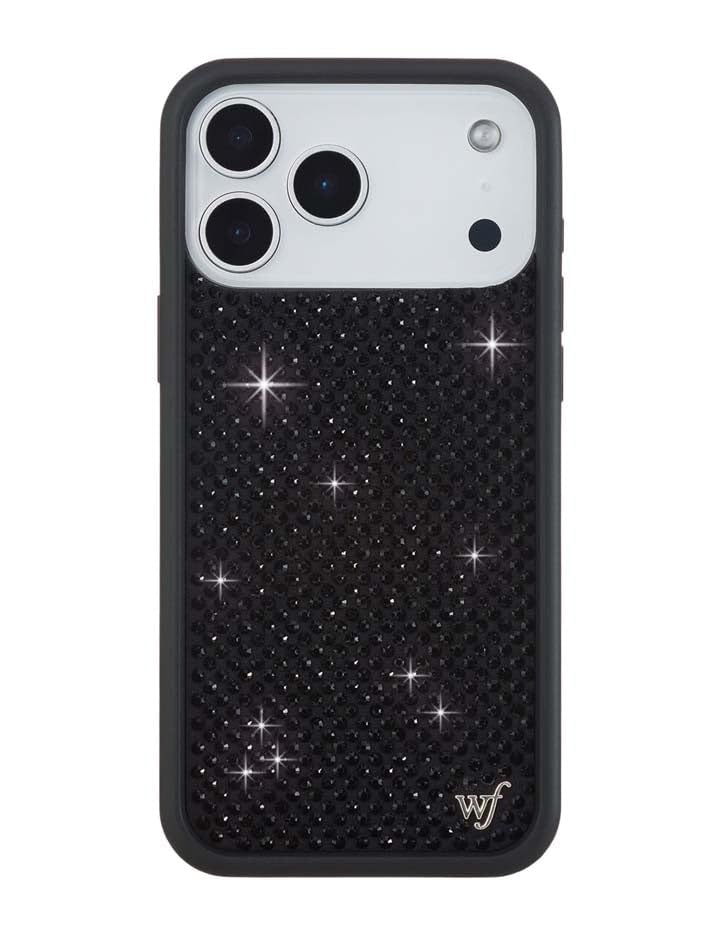 Image of Wildflower Cases - iPhone 17 Pro Max Compatible - Black Rhinestone