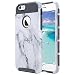 ULAK iPhone 6s Case, iPhone 6 Case, Colorful Series Slim Hybrid Dual Layer Scratch Resistant Hard Back Cover Shock Absorbent TPU Bumper Case for Apple iPhone 6/6s 4.7 inch(Artistic Marble)