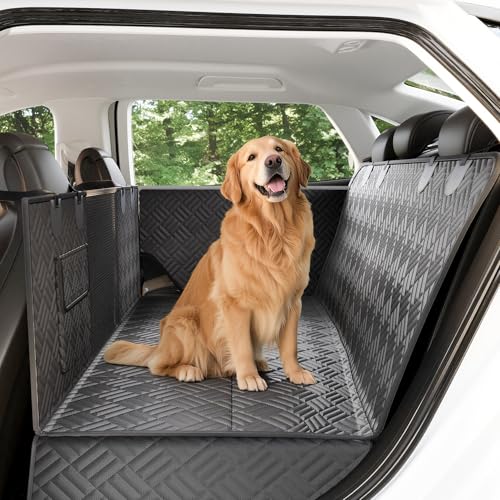 Housse de siège de voiture pour chien imperméable avec extension rigide antichoc