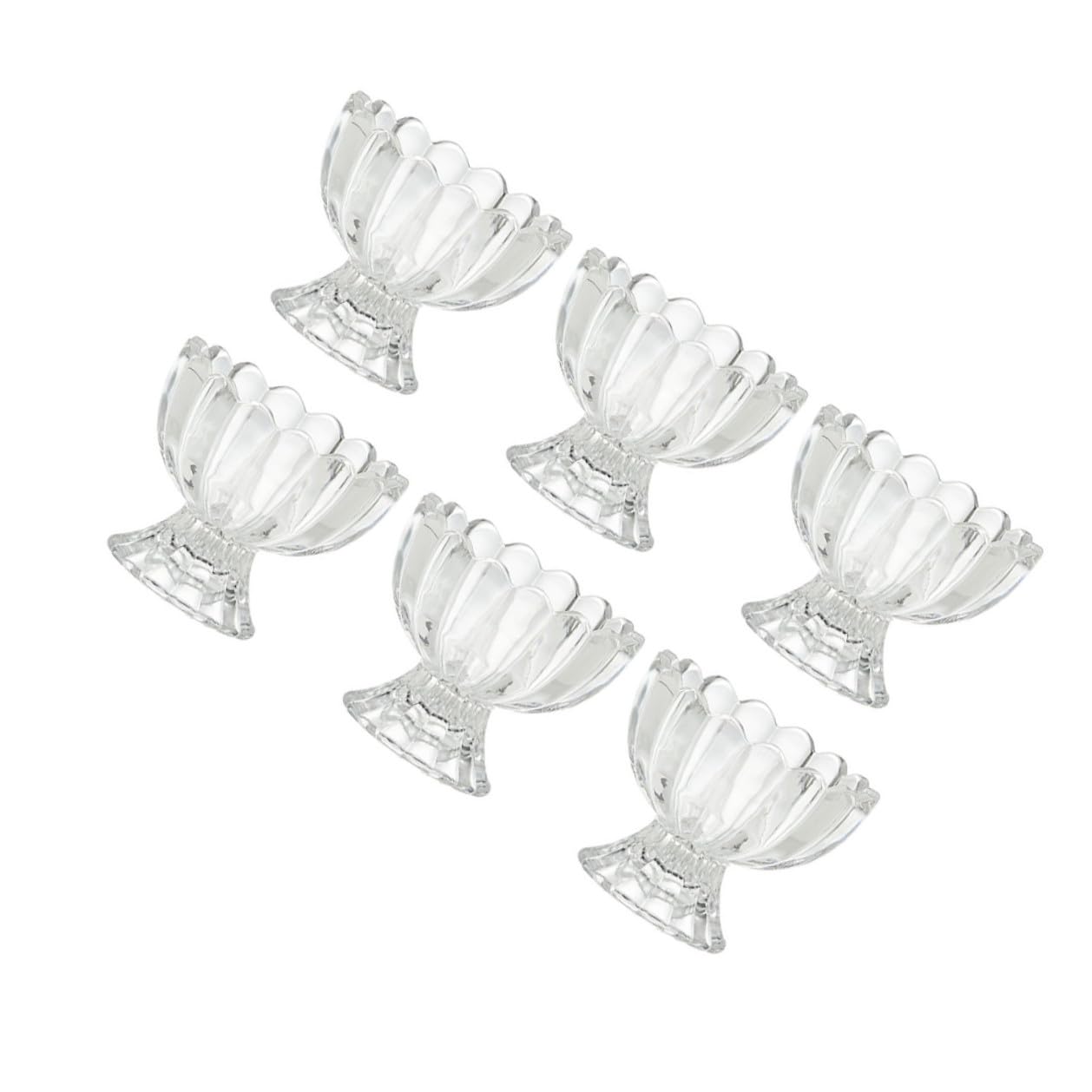 Coppa Gelato in Vetro 100ml, Set 6 Pezzi per Dessert | Vetro Trasparente, Struttura Monopezzo Riutilizzabile, Superficie Liscia Facile da Pulire