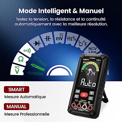 Multimètre numérique KAIWEETS testeur électrique haute précision 10000 comptes - 4