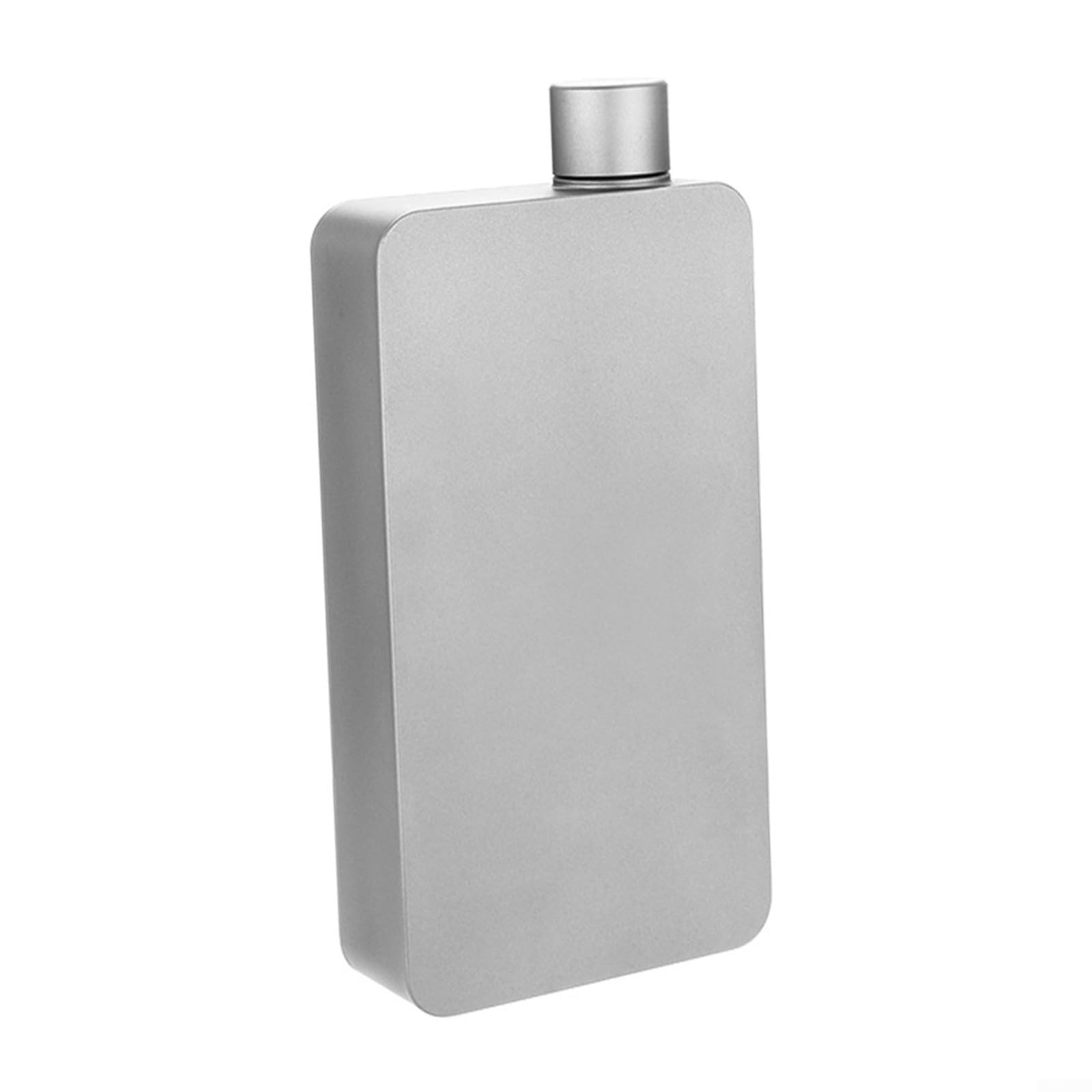 Flachmann aus reinem Titan, 400 ml, ultraleicht, auslaufsicher, quadratisch, für Whiskey, Reisen, Camping, Wandern