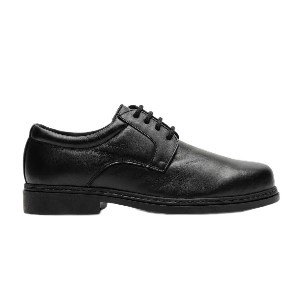 Scarpe Uomo Eleganti in Pelle con Lacci e Tacco Basso | Modello classico da ufficio con punta arrotondata e linea formale, adatto a cerimonie, lavoro e occasioni importanti