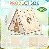 DoubleFill 36 Pcs Camping Crafts Paint Wood Tent for Kids Camping Activities DIY Summer Camp Craft Ornament for Kids Birthday Party Favor Home Vbs Sunday School Art Classroom Nursery (Classic) #1