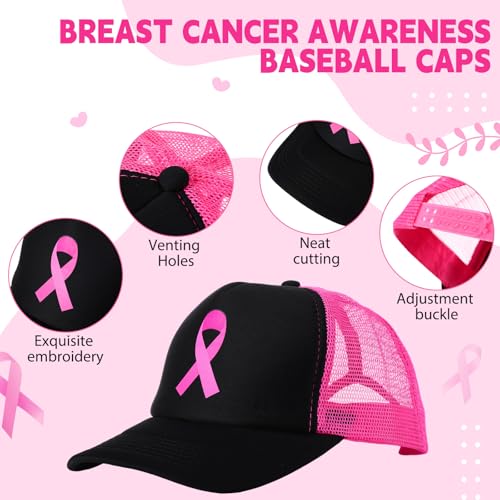 24 gorros trucker de concienciación sobre cáncer de mama miniatura 3