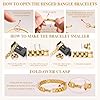 MPRAINBOW 2pcs 18K Gold Plated Chain Link Bracelet, Stainless Steel Crystal Friendship Bracelets Bangle,Watch Band Chains Wristband Jewelry with Adjust Tool #3