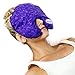 MyCare Face Mask (with Washable Cover) Hot Cold Compress Therapy, Natural Reusable Relief for Migraine, Tension, Stress, Sinus, Headache and Relaxation (Purple)