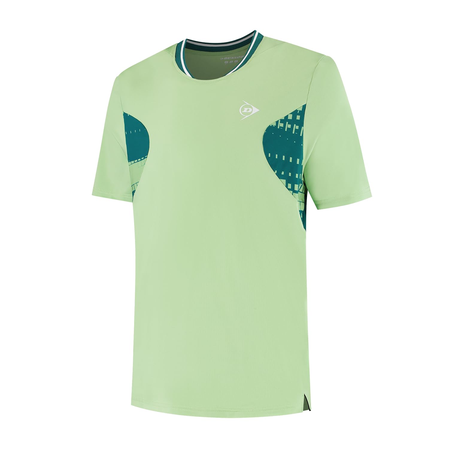 Départ Dunlop pour Hommes – Vert Clair/Épicéa ombragé | T-Shirt de Tennis de Performance/Padel