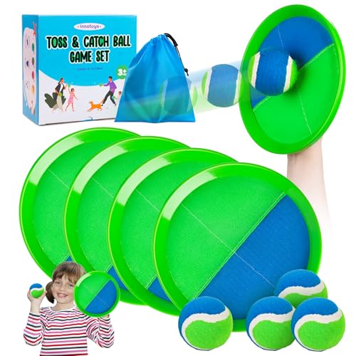 Innotoys Toss and Catch Ball Game - Ideal Outdoor Beach, Pool & Yard Toy for Toddlers and Kids Ages 4, 5, 6, 7, 8+, Perfect for Boys Girls - Great Birthday Gift & Easter Basket Stuffer
