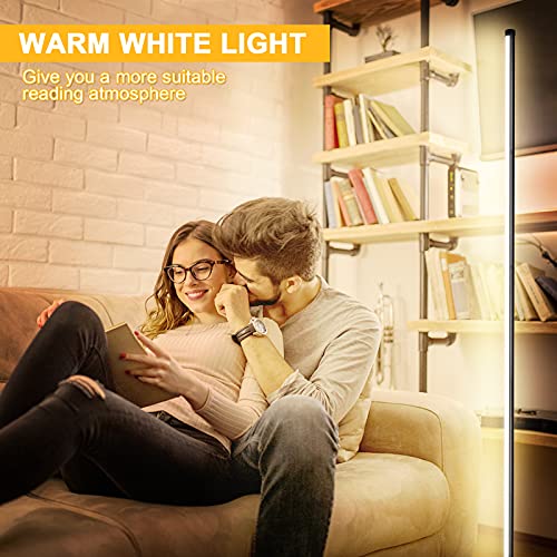 Heroanky Rgb Corner Floor Lamp Portable Led Colorful Standing Lamps Music Sync Dimmable 62" Tall Reading Lamp With Bluetooth Romote&Smart App Control For Living/Bedroom/Study/Party【2023 Upgraded】 #TOP5