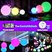 LOFTEK LED Pool Lights That Float - 8-inch Globe Lamp Rechargeable - 16 RGB Lamp with Handle & Remote, Waterproof Lamps for Outdoor Yard Decor, Smart Orb Light for Bedroom, 1-Unit