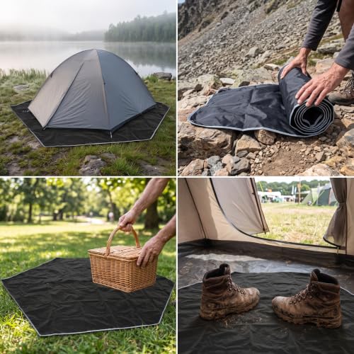 Protector suelo resistente camping impermeable de diseño hexagonal 2