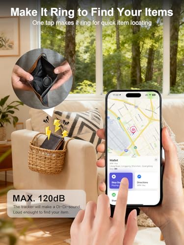 GPS-Tracker für Fahrzeuge Kompatibel mit der A-pple Find My(nur iOS), Globale Abdeckung Verstecktes GPS Tracker Auto,mit Magnetischer Silikon-Schutzhülle, Keine monatliche Gebühr oder Abonnement