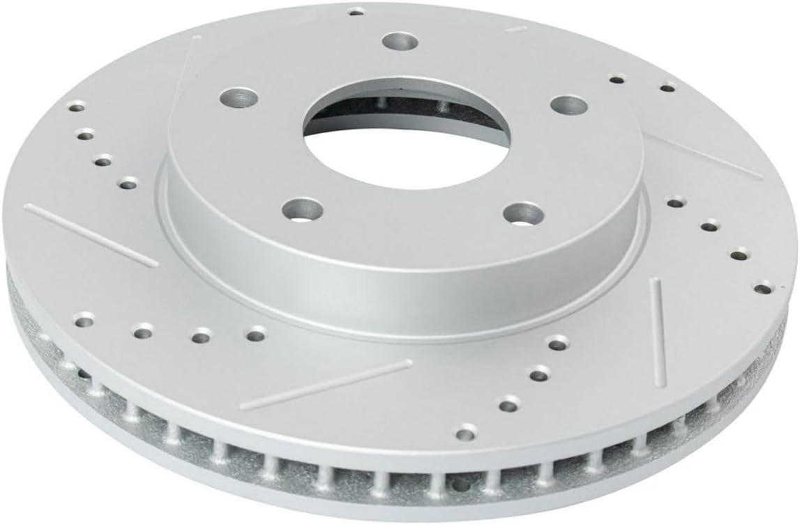 Front & Rear Ceramic Pad & Drilled Slotted Zinc Coated Rotor Kit 5 Lug-Wheel Lug Count for Bravada for Hombre for Sonoma for Jimmy for Blazer for S10 2221975686