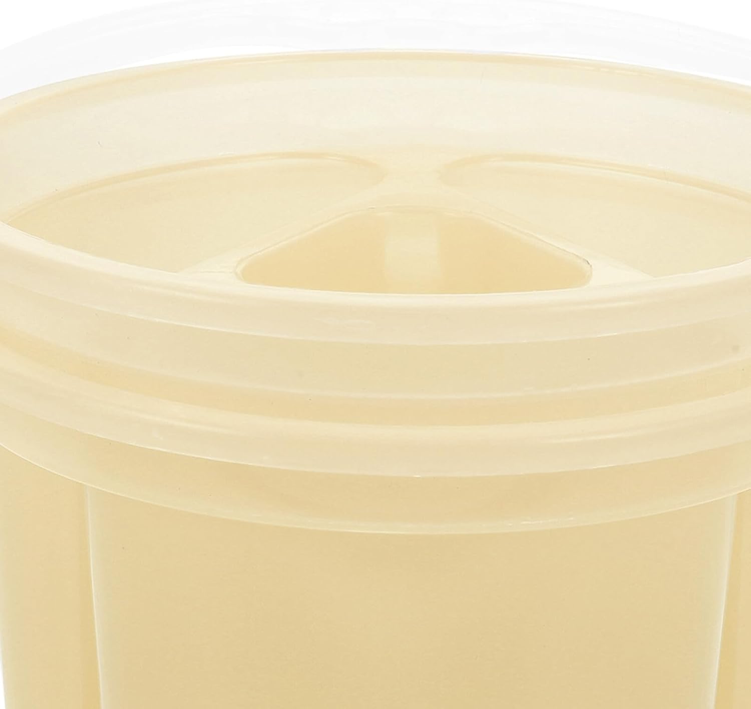 Hemoton 3pcs Plastic Paint Brush Cleaner Bucket Set, Yellow 4-compartment Water Container for Artists, Paint Brush Washing Pot for Watercolor and Oil Painting Supplies