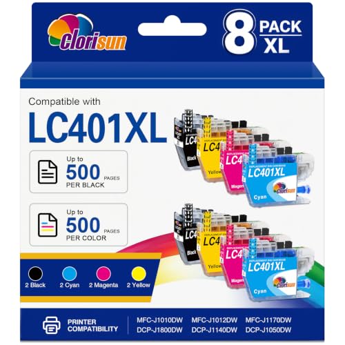 Image of LC401XL LC401 MFC-J1010DW Ink Cartridges for Brother Printer MFC J101DW