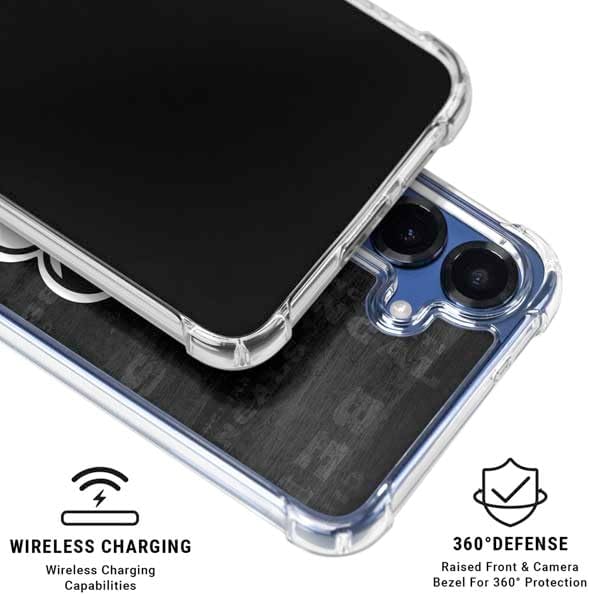 Skinit Clear Phone Case Compatible with Galaxy S25 - Officially Licensed NFL Cincinnati Bengals Black & White Design