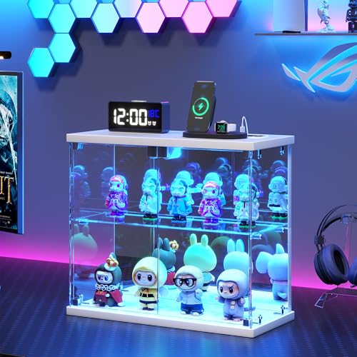 Lvifur Vitrina con iluminación LED y puertas