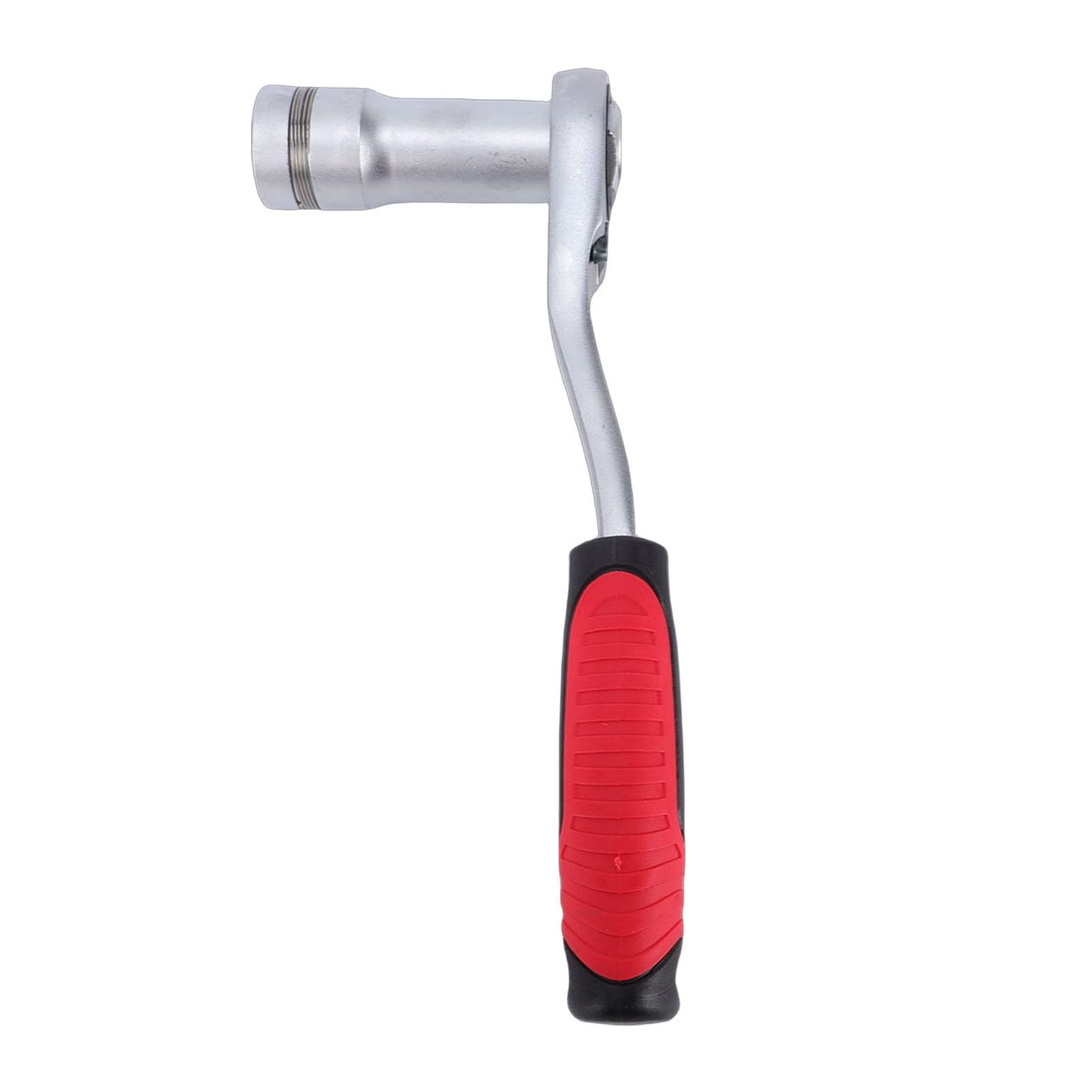 Aramox Juego de Carraca Pasante y Vasos, 17 Piezas, 10-24 Mm, Llave de Vaso Estriada de 12 Puntas con Carraca Reversible de 72 Dientes para Apretar Tuercas en Varillas Roscadas