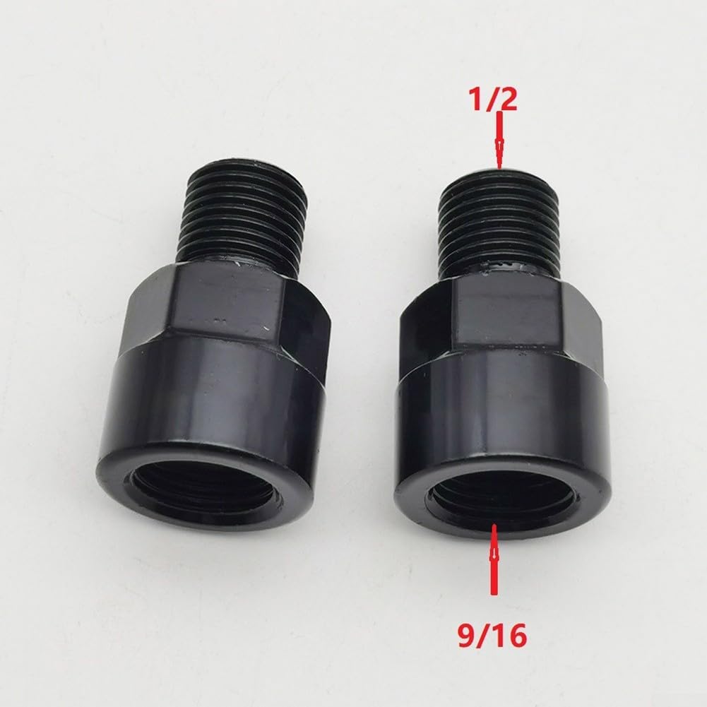 Lioaeust Fahrrad Pedal Adapter, Bike Pedal Adapter Passt 9/16 Zoll Pedale 1/2 Zoll Kurbeln Convert Fahrrad Ersatzteile Schwarz Alt andet